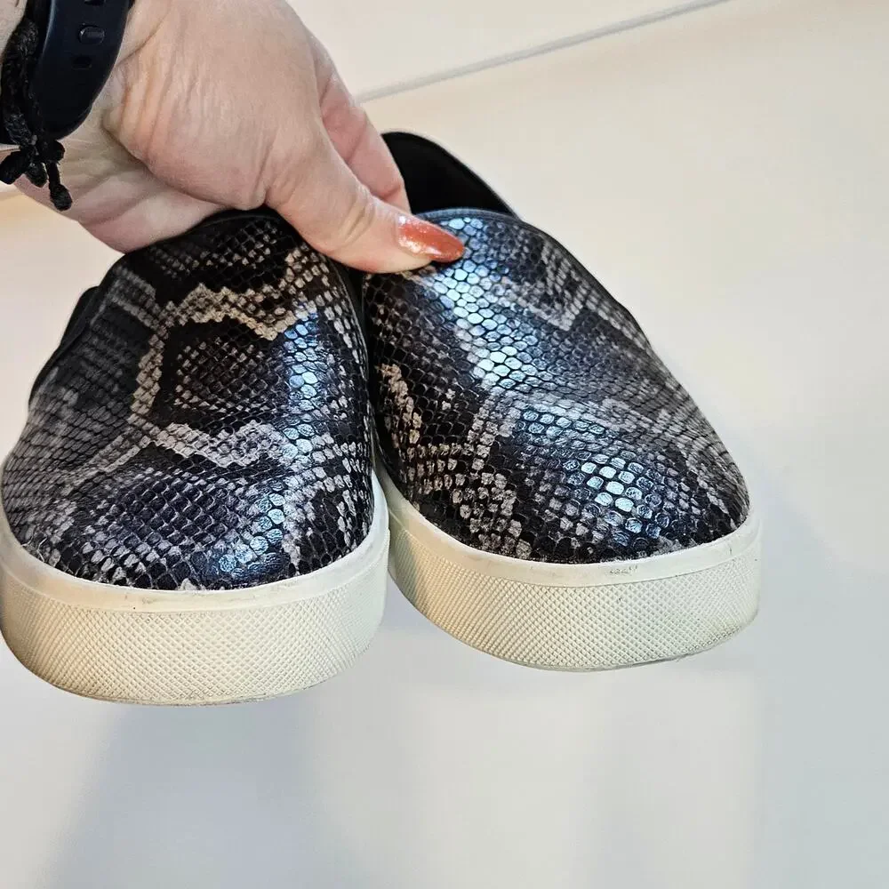 Vince Blair Snake Print‎ Platform Sneakers Granite Women's 7.5